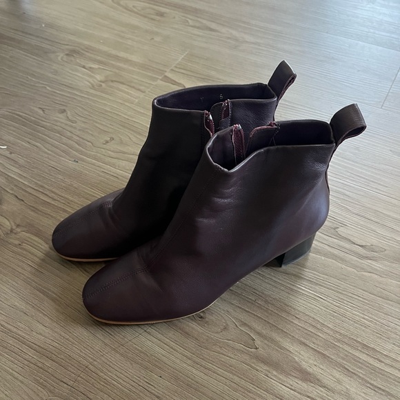 Everlane The Day Ankle Boot burgundy size 5 - Picture 3 of 5